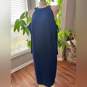 Eloquii Blue Cold Shoulder Dress